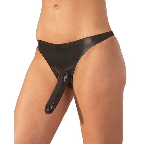 Latex slip mit dildo - dildo, damen