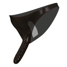 Latex Slips mit 2 Penis Dildos